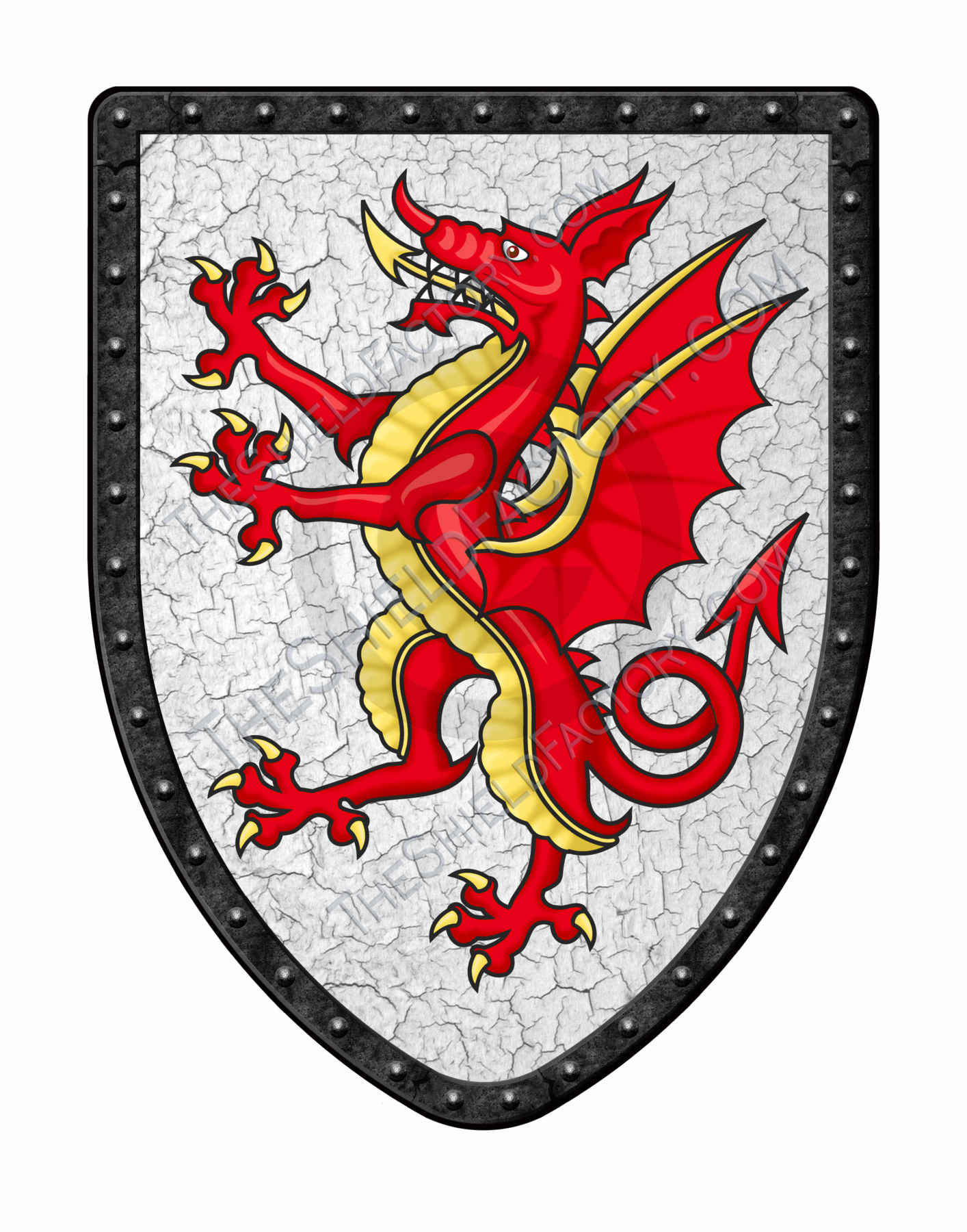 Medieval Dragon Shield, Hanging, Battle